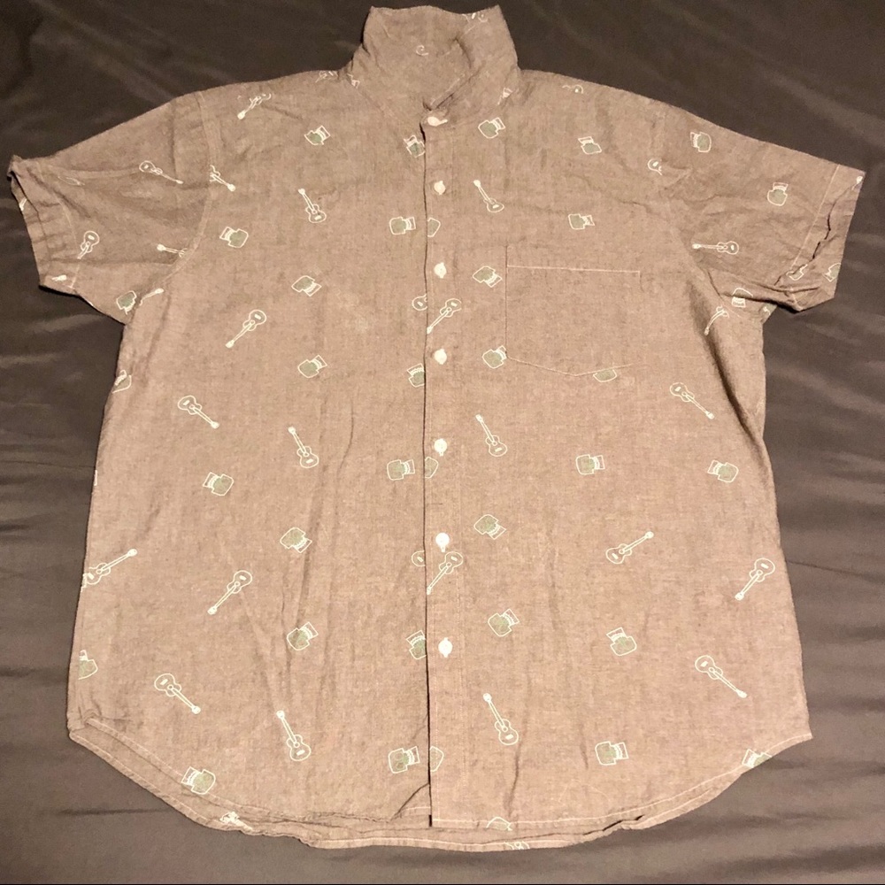 Disney Coco Large Men button-up short sleeve shirt